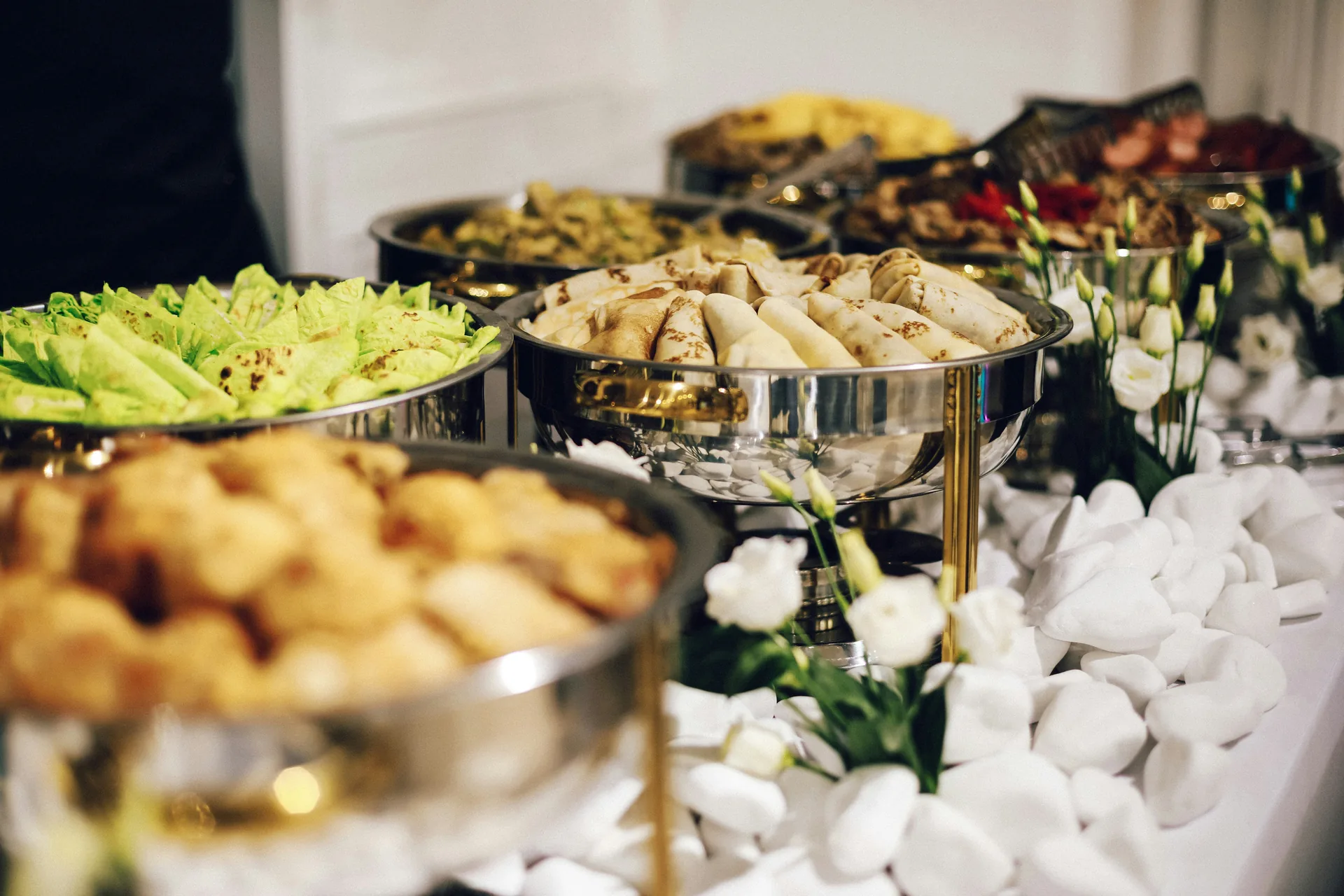 Beautifully arranged buffet platter